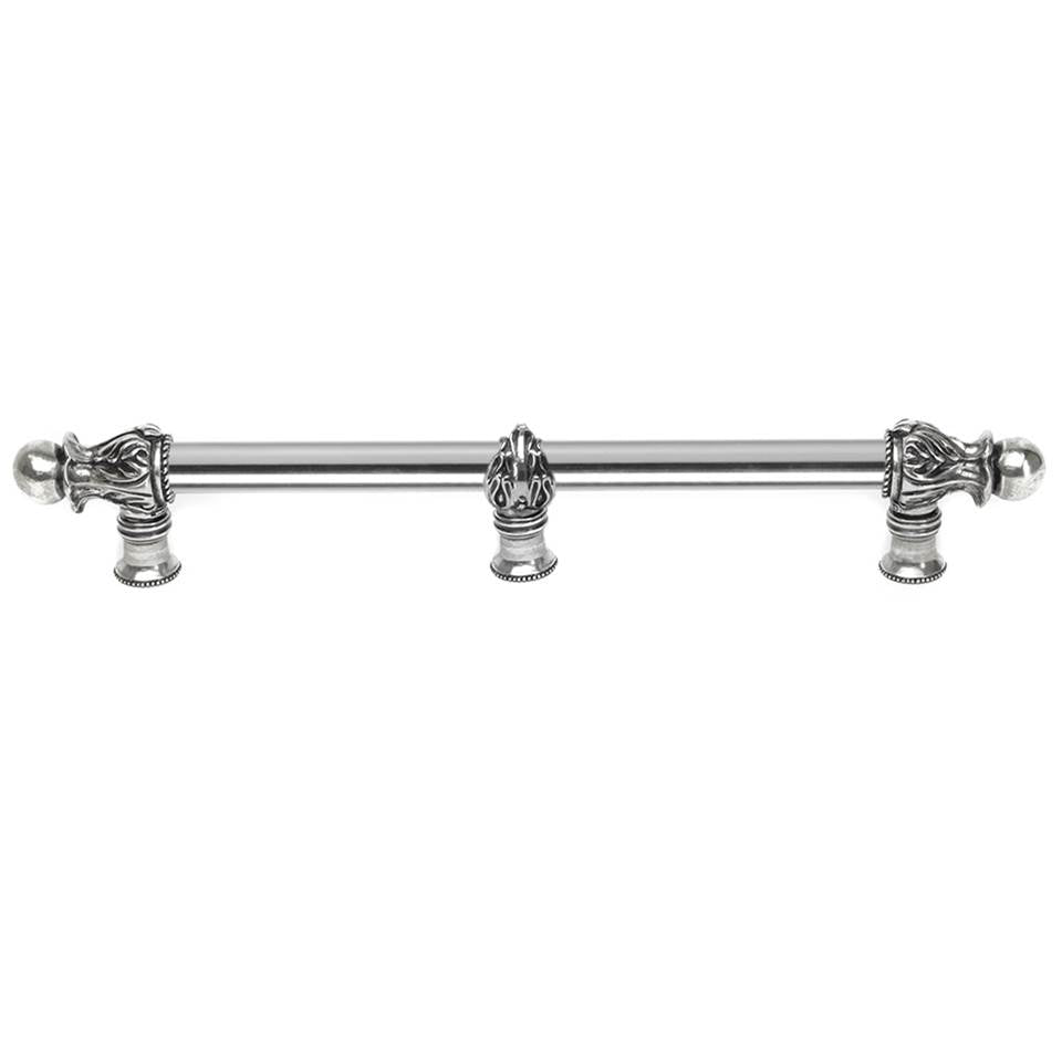 Carpe Diem Hardware - Acanthus 18'' O.C. (Approx.) With 5/8'' Smooth Center and Center Brace Long Pull Romanesque Style In Chalice. - Chalice