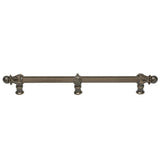 Carpe Diem Hardware - Acanthus 18'' O.C. (Approx.) With 5/8'' Reeded Center and Center Brace Long Pull Romanesque Style In Antique Brass. - Antique Brass