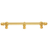 Carpe Diem Hardware - Acanthus 18'' O.C. (Approx.) With 5/8'' Reeded Center and Center Brace Long Pull Romanesque Style In Gilded Mercury. - Gilded Mercury