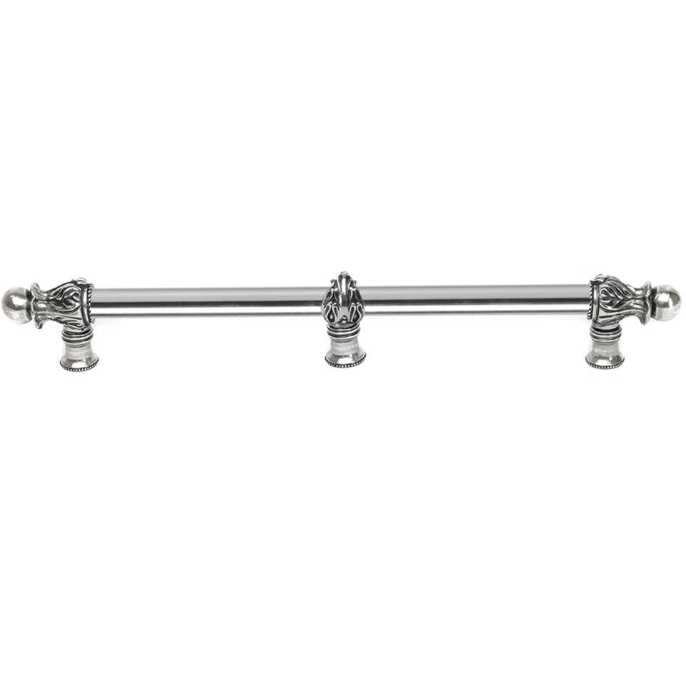 Carpe Diem Hardware - Acanthus 22'' O.C. (Approx.) With 5/8'' Smooth Center and Center Brace Long Pull Romanesque Style In Chalice. - Chalice