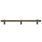 Carpe Diem Hardware - Acanthus 22'' O.C. (Approx.) With 5/8'' Reeded Center and Center Brace Long Pull Romanesque Style In Antique Brass. - Antique Brass