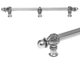 Carpe Diem Hardware - Acanthus 22'' O.C. (Approx.) With 5/8'' Reeded Center and Center Brace Long Pull Romanesque Style In Chalice. - Chalice