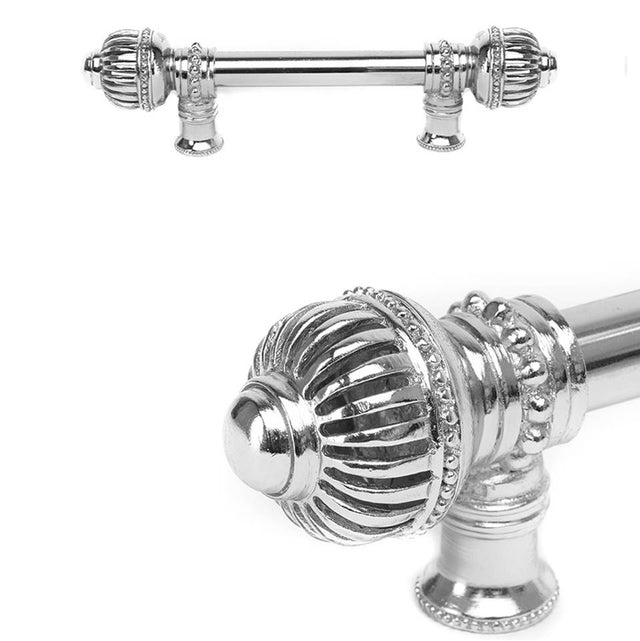 Carpe Diem Hardware - Cricket Cage 6'' O.C. Approx w/ 5/8'' Smooth Center Long Pull Large Finial - Soft Gold