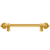Carpe Diem Hardware - Cricket Cage 6'' O.C. (Approximately) With 5/8'' Reeded Center Long Pull Large Finial In Gilded Mercury. - Gilded Mercury