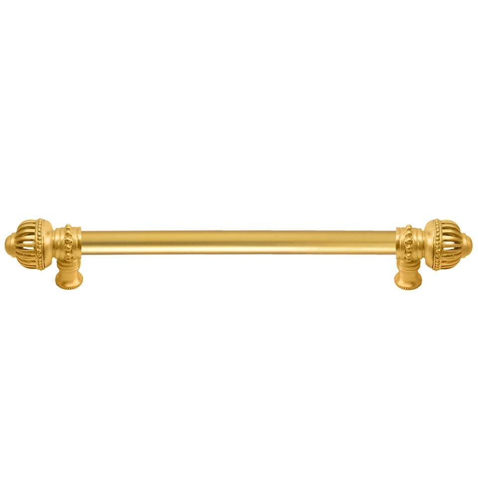 Carpe Diem Hardware - Cricket Cage 9'' O.C. (Approximately) With 5/8'' Smooth Center Long Pull Large Finial In Gilded Mercury. - Gilded Mercury