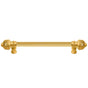 Carpe Diem Hardware - Cricket Cage 9'' O.C. (Approximately) With 5/8'' Reeded Center Long Pull Large Finial In Gilded Mercury. - Gilded Mercury