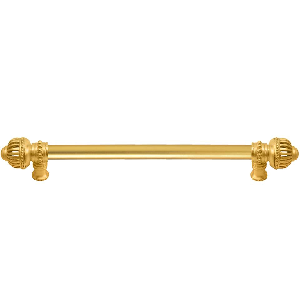 Carpe Diem Hardware - Cricket Cage 12'' O.C. (Approximately) With 5/8'' Smooth Center Long Pull Large Finial In Gilded Mercury. - Gilded Mercury