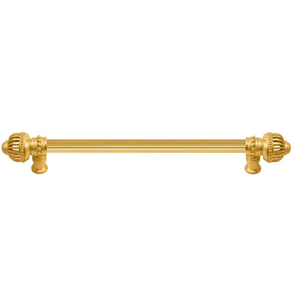 Carpe Diem Hardware - Cricket Cage 18'' O.C. (Approximately) With 5/8'' Reeded Center Long Pull Large Finial In Gilded Mercury. - Gilded Mercury