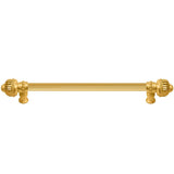 Carpe Diem Hardware - Cricket Cage 18'' O.C. (Approximately) With 5/8'' Reeded Center Long Pull Large Finial In Gilded Mercury. - Gilded Mercury