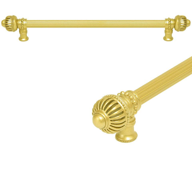 Carpe Diem Hardware - Cricket Cage 22'' O.C. Approx w/ 5/8'' Reeded Center Long Pull Large Finial - Antique Brass