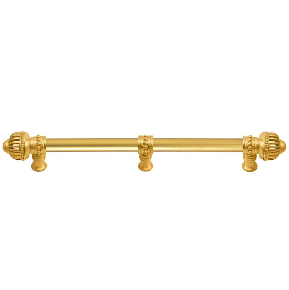 Carpe Diem Hardware - Cricket Cage 22'' O.C. (Approximately) With 5/8'' Smooth Center Long Pull and Center Brace Large Finial In Gilded Mercury. - Gilded Mercury
