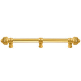 Carpe Diem Hardware - Cricket Cage 22'' O.C. (Approximately) With 5/8'' Smooth Center Long Pull and Center Brace Large Finial In Gilded Mercury. - Gilded Mercury