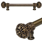 Carpe Diem Hardware - Juliane Grace 6'' O.C. (Approximately) With 5/8'' Smooth Center Long Pull Large Finial In Antique Brass. - Antique Brass