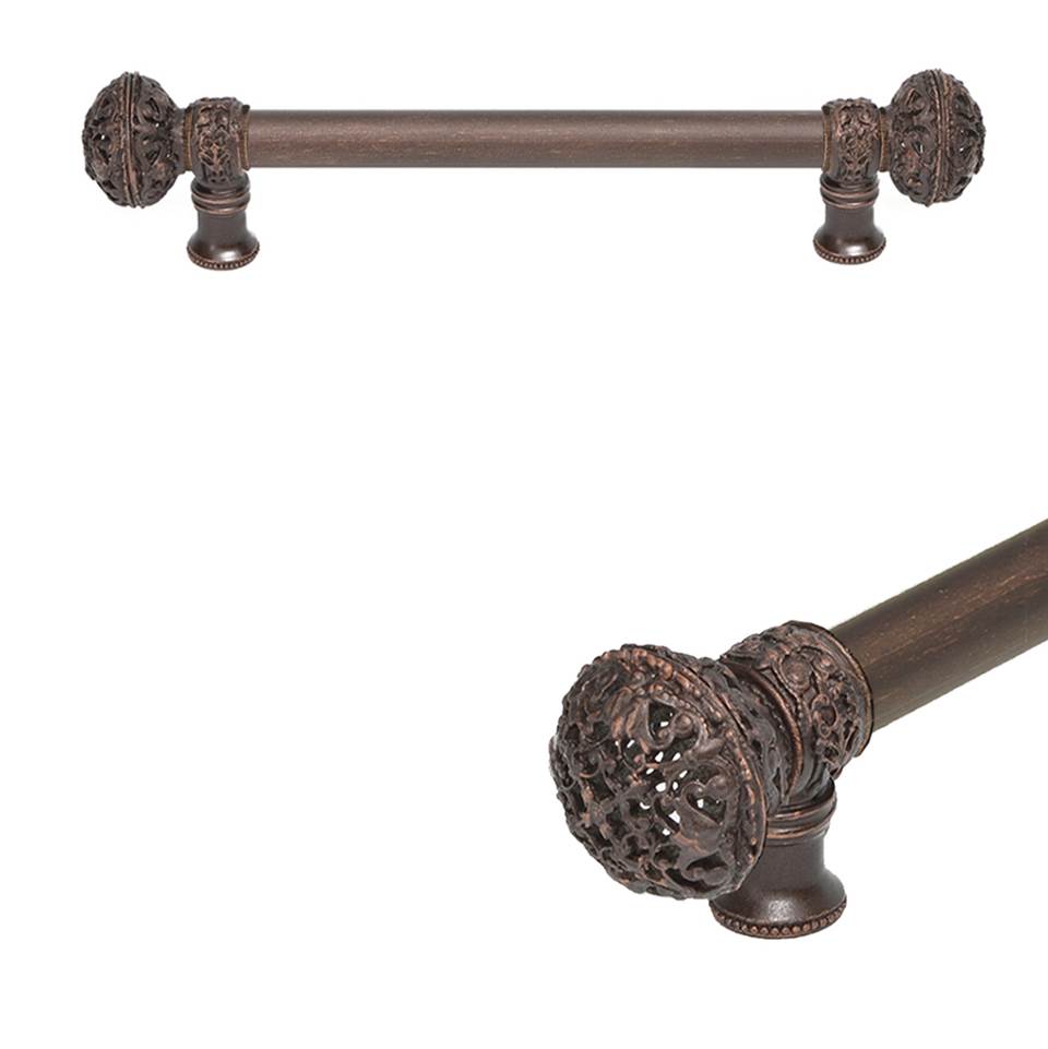 Carpe Diem Hardware - Juliane Grace 9'' O.C. (Approximately) With 5/8'' Smooth Center Long Pull Large Finial - Oil Rubbed Bronze