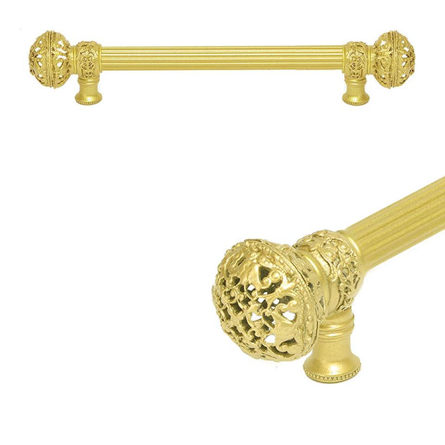 Carpe Diem Hardware - Juliane Grace 9'' O.C. Approx w/ 5/8'' Reeded Center Long Pull Large Finial - Soft Gold