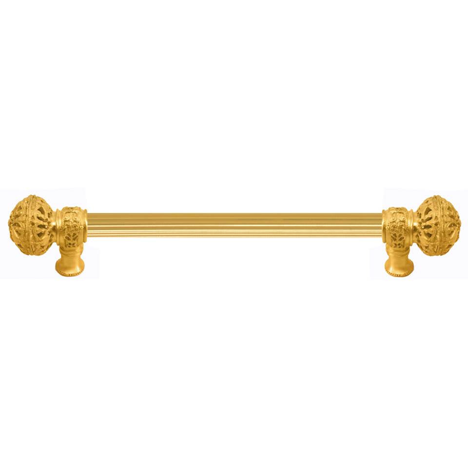 Carpe Diem Hardware - Juliane Grace 9'' O.C. (Approximately) With 5/8'' Reeded Center Long Pull Large Finial In Gilded Mercury. - Gilded Mercury