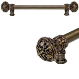 Carpe Diem Hardware - Juliane Grace 12'' O.C. (Approximately) With 5/8'' Smooth Center Long Pull Large Finial In Antique Brass. - Antique Brass