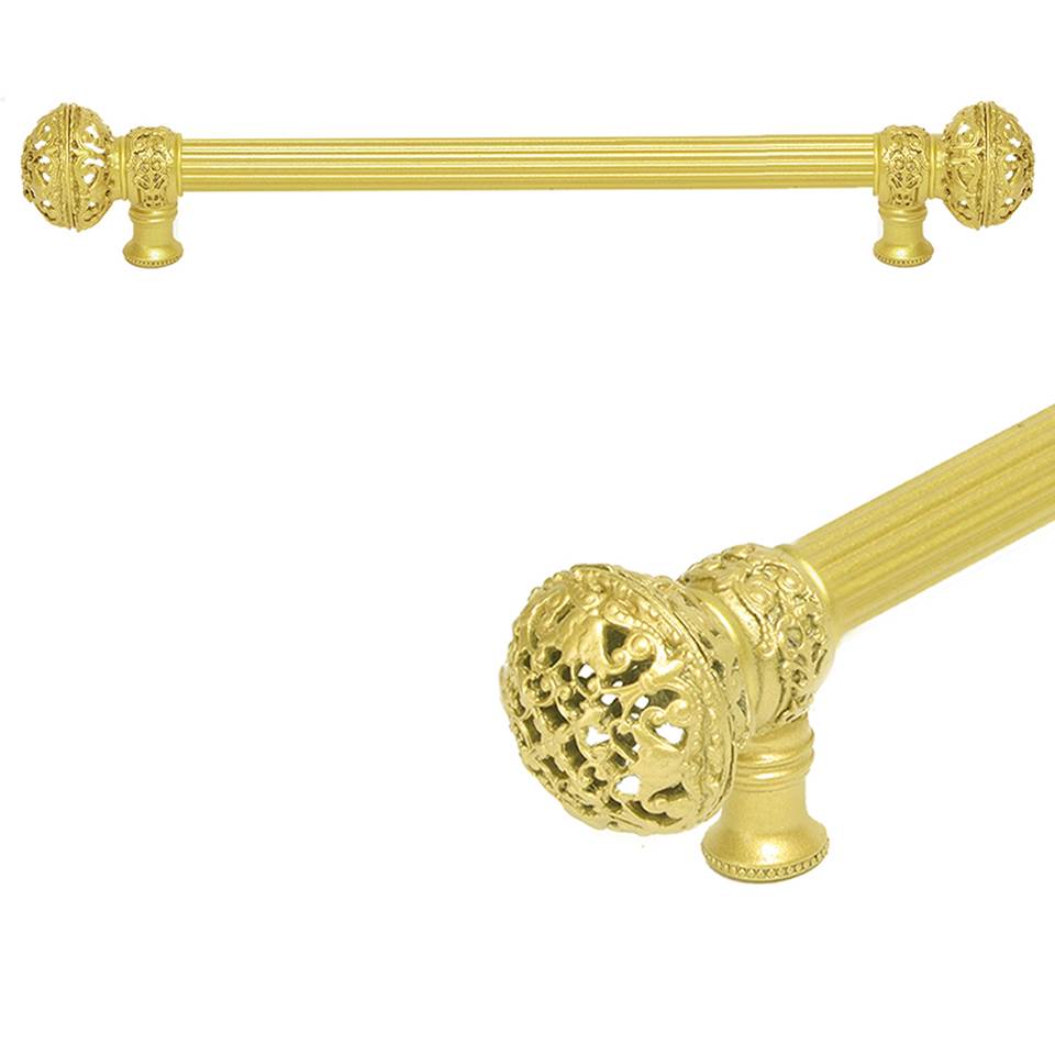 Carpe Diem Hardware - Juliane Grace 12'' O.C.Approx w/ 5/8'' Reeded Center Long Pull Large Finial - Soft Gold