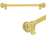 Carpe Diem Hardware - Juliane Grace 18'' O.C. Approx w/ 5/8'' Reeded Center Long Pull Large Finial - Soft Gold