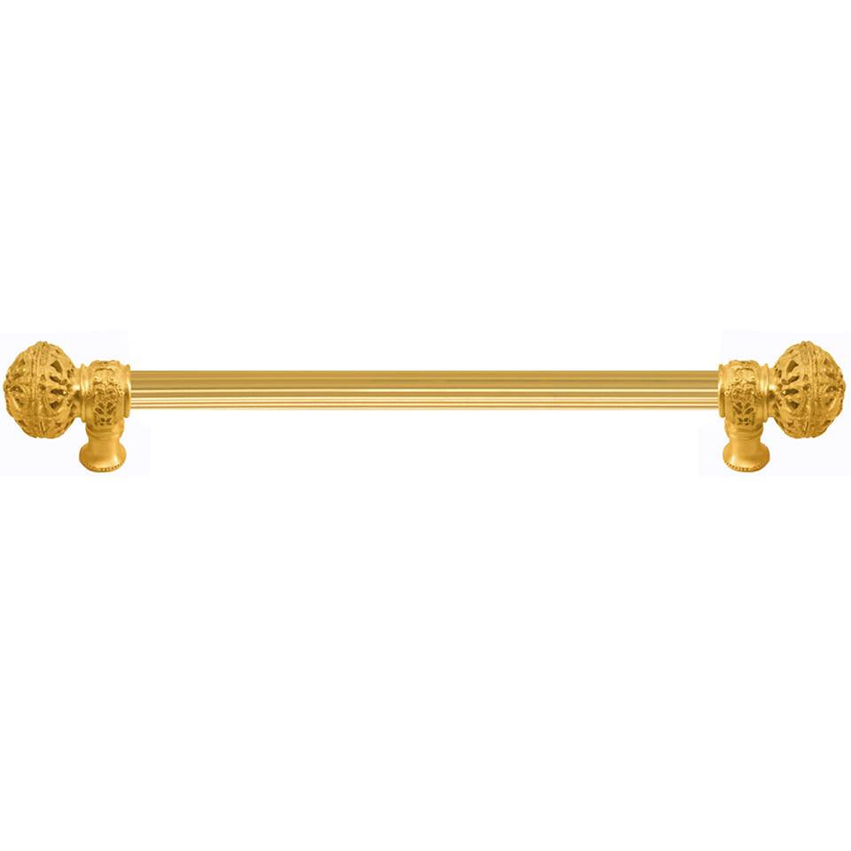 Carpe Diem Hardware - Juliane Grace 18'' O.C. (Approximately) With 5/8'' Reeded Center Long Pull Large Finial In Gilded Mercury. - Gilded Mercury
