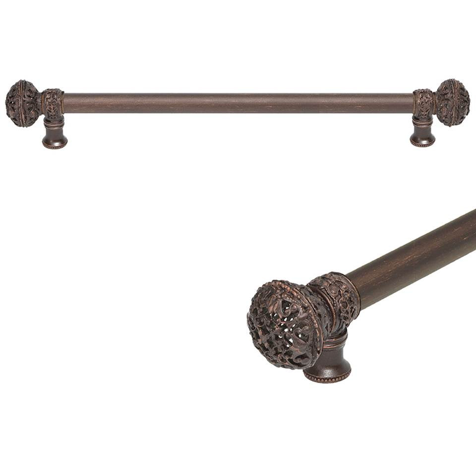 Carpe Diem Hardware - Juliane Grace 22'' O.C. (Approximately) With 5/8'' Smooth Center Long Pull Large Finial - Oil Rubbed Bronze