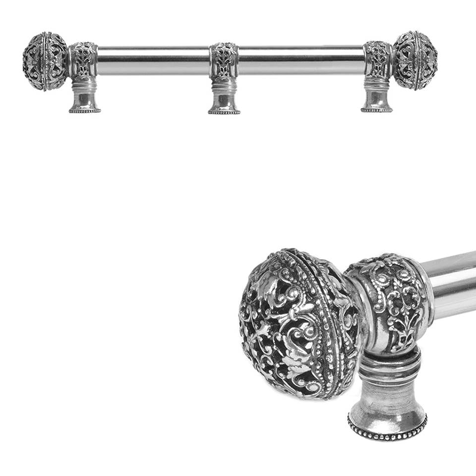 Carpe Diem Hardware - Juliane Grace 9'' O.C. (Approximately) With 5/8'' Smooth Center Long Pull and Center Brace Large Finial In Chalice. - Chalice