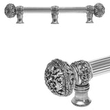 Carpe Diem Hardware - Juliane Grace 9'' O.C. (Approximately) With 5/8'' Reeded Center Long Pull and Center Brace Large Finial In Chalice. - Chalice