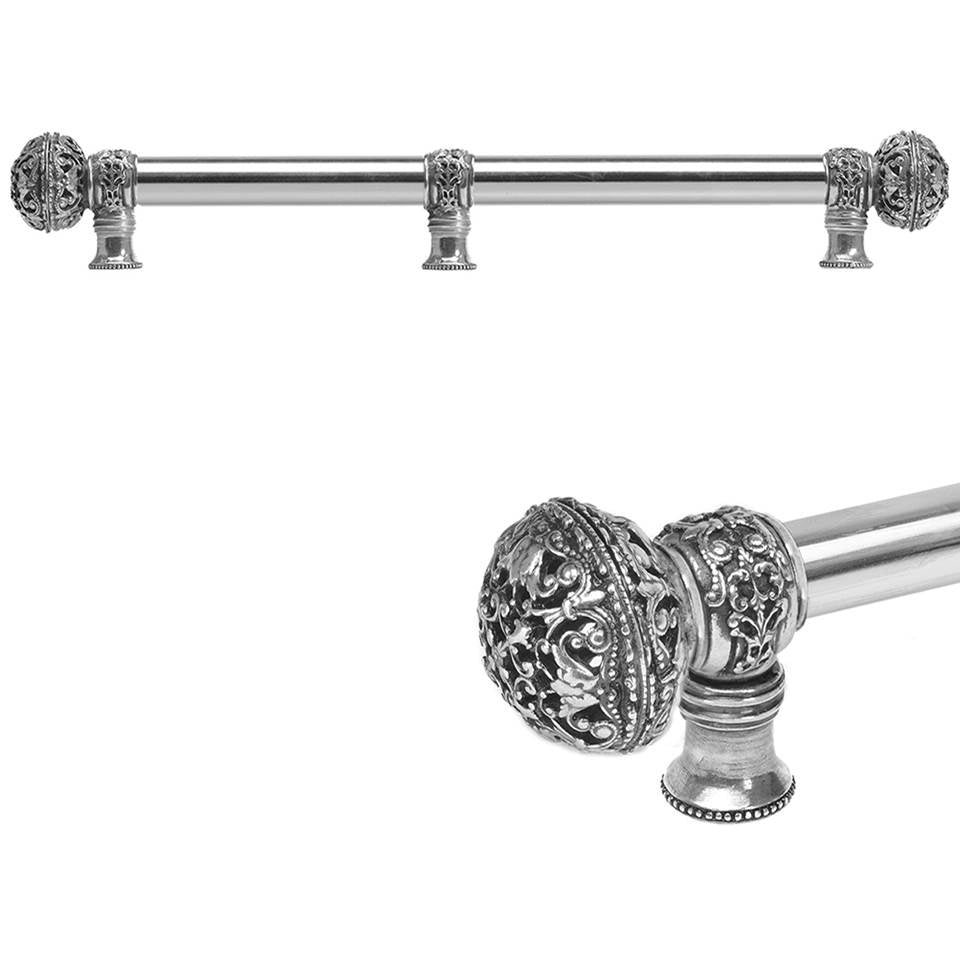 Carpe Diem Hardware - Juliane Grace 18'' O.C. (Approximately) With 5/8'' Smooth Center Long Pull and Center Brace Large Finial In Chalice. - Chalice