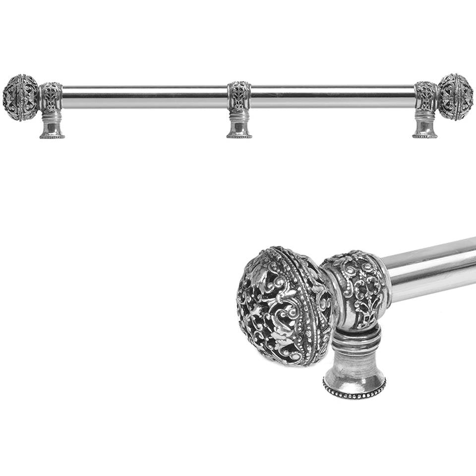 Carpe Diem Hardware - Juliane Grace 22'' O.C. (Approximately) With 5/8'' Smooth Center Long Pull and Center Brace Large Finial In Chalice. - Chalice