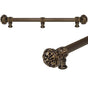 Carpe Diem Hardware - Juliane Grace 22'' O.C. Approx w/ 5/8'' Reeded Center Long Pull Large Finial w/ Center Brace - Gilded Mercury