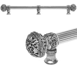Carpe Diem Hardware - Juliane Grace 22'' O.C. (Approximately) With 5/8'' Reeded Center Long Pull and Center Brace Large Finial In Chalice. - Chalice