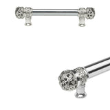 Carpe Diem Hardware - Juliane Grace 6'' O.C. (Approximately) With 5/8'' Smooth Center Long Pull Small Finial In Platinum. - Platinum