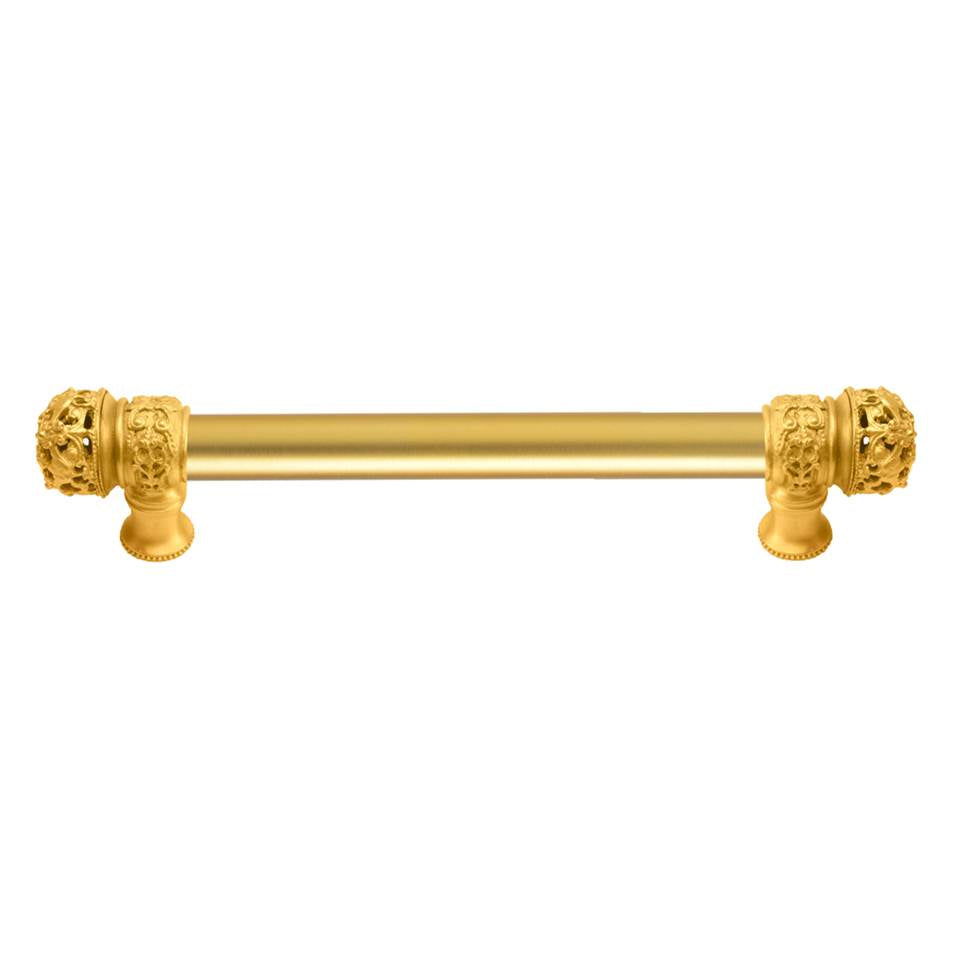 Carpe Diem Hardware - Juliane Grace 6'' O.C. (Approximately) With 5/8'' Smooth Center Long Pull Small Finial In Gilded Mercury. - Gilded Mercury