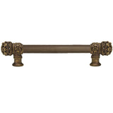 Carpe Diem Hardware - Juliane Grace 6'' O.C. (Approximately) With 5/8'' Reeded Center Long Pull Small Finial In Antique Brass. - Antique Brass