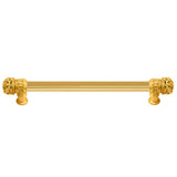 Carpe Diem Hardware - Juliane Grace 9'' O.C. (Approximately) With 5/8'' Reeded Center Long Pull Small Finial In Gilded Mercury. - Gilded Mercury