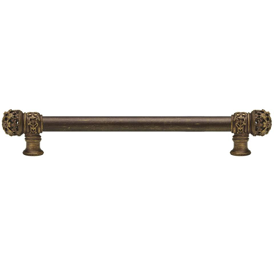 Carpe Diem Hardware - Juliane Grace 12'' O.C. (Approximately) With 5/8'' Smooth Center Long Pull Small Finial In Antique Brass. - Antique Brass