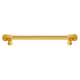 Carpe Diem Hardware - Juliane Grace 12'' O.C. (Approximately) With 5/8'' Reeded Center Long Pull Small Finial In Gilded Mercury. - Gilded Mercury