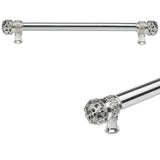 Carpe Diem Hardware - Juliane Grace 18'' O.C. (Approximately) With 5/8'' Smooth Center Long Pull Small Finial In Platinum. - Platinum