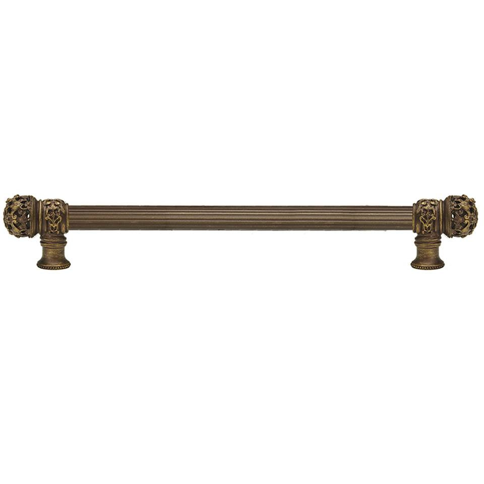 Carpe Diem Hardware - Juliane Grace 18'' O.C. (Approximately) With 5/8'' Reeded Center Long Pull Small Finial In Antique Brass. - Antique Brass