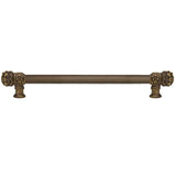 Carpe Diem Hardware - Juliane Grace 18'' O.C. (Approximately) With 5/8'' Reeded Center Long Pull Small Finial In Antique Brass. - Antique Brass