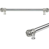 Carpe Diem Hardware - Juliane Grace 22'' O.C. (Approximately) With 5/8'' Smooth Center Long Pull Small Finial In Platinum. - Platinum