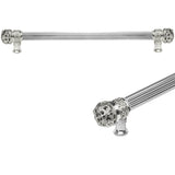 Carpe Diem Hardware - Juliane Grace 22'' O.C. (Approximately) With 5/8'' Reeded Center Long Pull Small Finial In Platinum. - Platinum