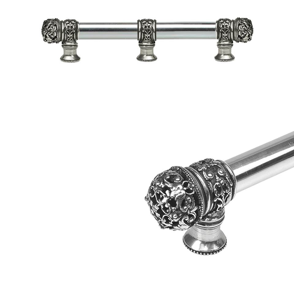 Carpe Diem Hardware - Juliane Grace 6'' O.C. (Approximately) With 5/8'' Smooth Center Long Pull and Center Brace Small Finial In Chalice. - Chalice