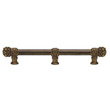 Carpe Diem Hardware - Juliane Grace 12'' O.C. (Approximately) With 5/8'' Smooth Center Long Pull and Center Brace Small Finial In Antique Brass. - Antique Brass