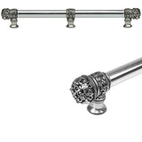 Carpe Diem Hardware - Juliane Grace 12'' O.C. (Approximately) With 5/8'' Smooth Center Long Pull and Center Brace Small Finial In Chalice. - Chalice