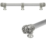 Carpe Diem Hardware - Juliane Grace 12'' O.C. Approx w/ 5/8'' Reeded Center Long Pull Small Finial w/ Center Brace - Soft Gold