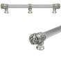 Carpe Diem Hardware - Juliane Grace 12'' O.C. Approx w/ 5/8'' Reeded Center Long Pull Small Finial w/ Center Brace - Soft Gold