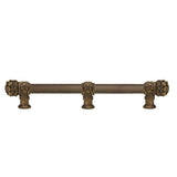 Carpe Diem Hardware - Juliane Grace 12'' O.C. (Approximately) With 5/8'' Reeded Center Long Pull and Center Brace Small Finial In Antique Brass. - Antique Brass