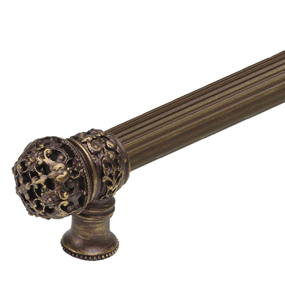 Juliane Grace 12'' O.C. Approx w/ 5/8'' Reeded Center Long Pull Small Finial w/ Center Brace