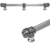 Carpe Diem Hardware - Juliane Grace 12'' O.C. (Approximately) With 5/8'' Reeded Center Long Pull and Center Brace Small Finial In Chalice. - Chalice